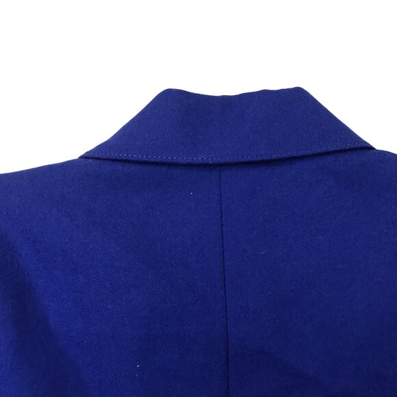 Vintage Giorgio Sant'angelo Royal Blue Double-Breasted Long Wool Blazer Size 8 - Picture 8 of 10